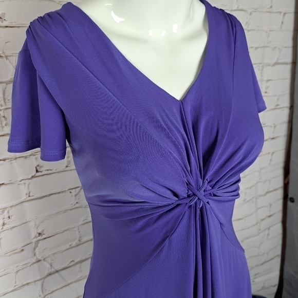Daisy Fuentes Purple Twist Knot Top Short Sleeve - Picture 10 of 10